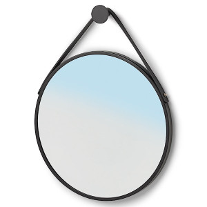 Lustro łazienkowe Mevian wiszące czarne HOMEBOOK