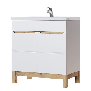Szafka pod umywalkę Jakkarta biała 80 cm HOMEBOOK