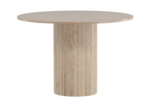 Stół do jadalni Gratorm 110x110 cm lamele dąb bielony Wyprzedaż