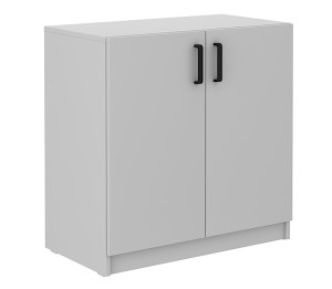 Komoda Stundly dwudrzwiowa 80 cm Szary Wyprzedaż