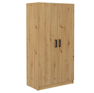 Szafa dwudrzwiowa Stundly z ośmioma półkami 80 cm Dąb artisan Wyprzedaż