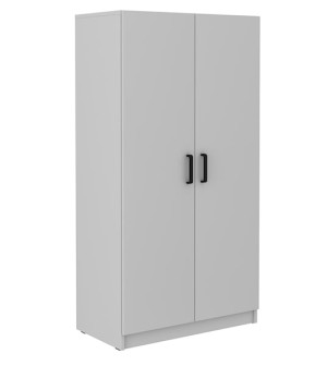 Szafa dwudrzwiowa Stundly z wieszakiem 80 cm Szary Wyprzedaż