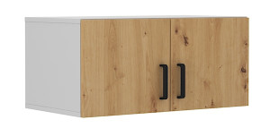 Nadstawka dwudrzwiowa Stundly 80 cm Szary/Dąb artisan Wyprzedaż