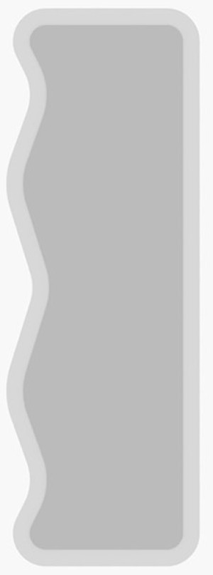 Lustro stojące Asel 160x50 cm w białej ramie z asymetrycznymi falami Wyprzedaż