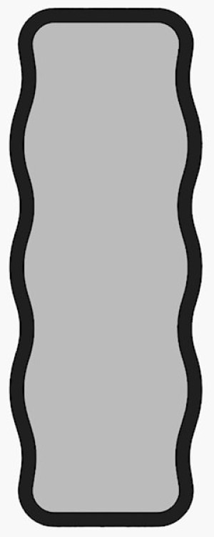 Lustro stojące Aror 160x50 cm w czarnej ramie Wyprzedaż