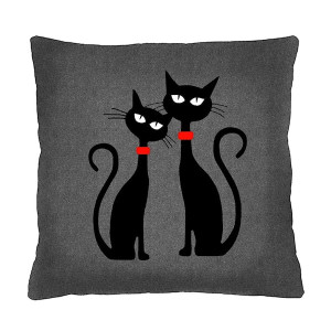 Poduszka dekoracyjna Diecca 40x40 cm z motywem kotów HOMEBOOK