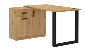 Biurko z komodą Stundly 138 cm Dąb artisan Wyprzedaż