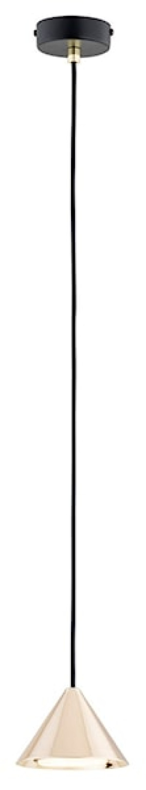 Lampa wisząca Elit czarna/złota x1 Wyprzedaż