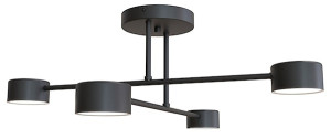 Lampa sufitowa Hallo czarna x4
