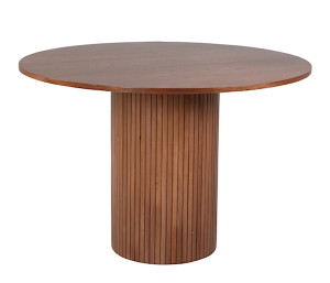 Stół do jadalni Gratorm 110x110 cm lamele orzech włoski HOMEBOOK