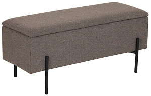 Ławka tapicerowana Bellent 95 cm brązowa ze schowkiem Wyprzedaż