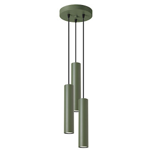 Lampa wisząca Lagos 3P zielona oliwka