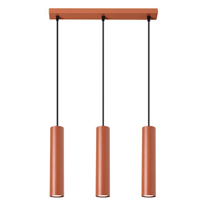 Lampa wisząca Lagos 3L ochra czerwona