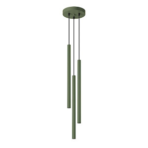 Lampa wisząca Pastelo 3P zielona oliwka