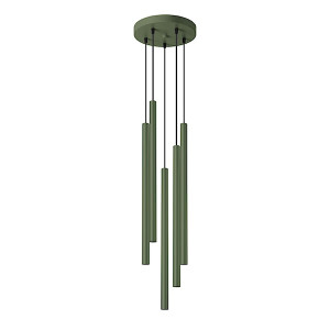 Lampa wisząca Pastelo 5P zielona oliwka