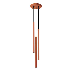 Lampa wisząca Pastelo 3P ochra czerwona