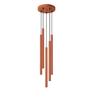 Lampa wisząca Pastelo 5P ochra czerwona