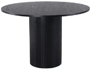 Stół do jadalni Gratorm 110x110 cm lamele czarny Wyprzedaż