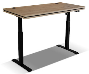 Biurko regulowane elektrycznie Stundly 138 cm Dąb artisan z czarną obwódką Wyprzedaż