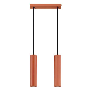 Lampa wisząca Karbon 2 ochra czerwona