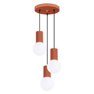Lampa wisząca Halo 3P ochra czerwona