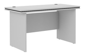 Biurko Stundly 138 cm Szary z czarną obwódką Wyprzedaż