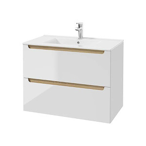 Szafka pod umywalkę Saeli wisząca z dwiema szufladami 80x45 cm HOMEBOOK