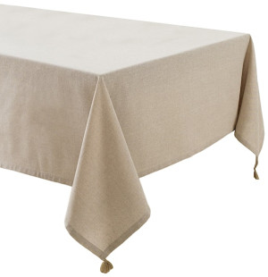 Obrus Selendi 220x150 cm bawełniany beżowy