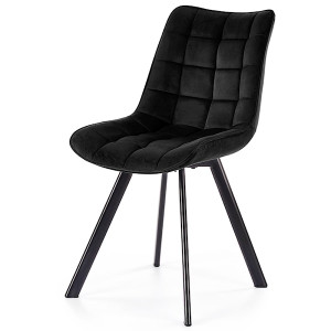 Krzesło tapicerowane Derisa czarne HOMEBOOK