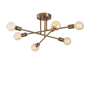 Lampa sufitowa Galium x6 złota HOMEBOOK