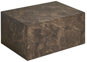 Stolik kawowy Asserves 60x80 cm brązowy marmur