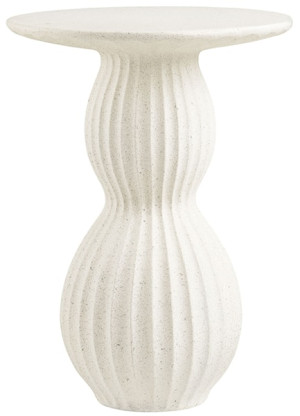 Stolik boczny Newtown okrągły 40 cm biały Wyprzedaż
