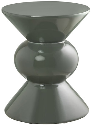 Stolik boczny Rosolina okrągły 34 cm zielony wysoki połysk
