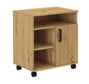 Kontenerek jednodrzwiowy Stundly z trzema wnękami 60 cm Dąb artisan Wyprzedaż