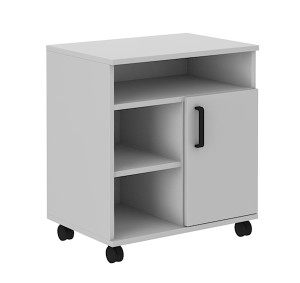 Kontenerek jednodrzwiowy Stundly z trzema wnękami 60 cm Szary Wyprzedaż