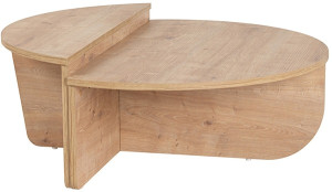 Stolik kawowy Hypnesse o nieregularnym kształcie dąb naturalny Wyprzedaż