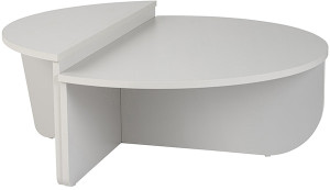 Stolik kawowy Hypnesse o nieregularnym kształcie biały Wyprzedaż