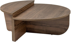 Stolik kawowy Hypnesse o nieregularnym kształcie orzech Wyprzedaż