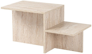 Stolik kawowy Fruggille z dwoma blatami trawertyn Wyprzedaż