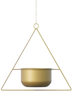 Doniczka Mocric 40x35 cm metalowa złota Wyprzedaż