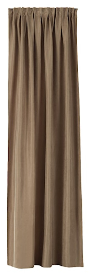 Zasłona na taśmie marszczącej Ereless 140x280 cm mocca