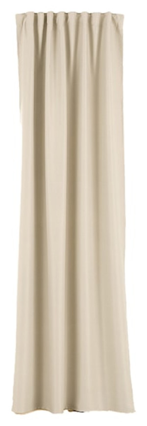 Zasłona na taśmie marszczącej Basic 140x280 cm szary beż