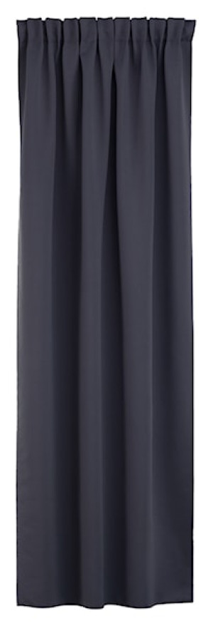 Zasłona zaciemniająca na taśmie marszczącej Ereless 140x280 cm ciemnoszara