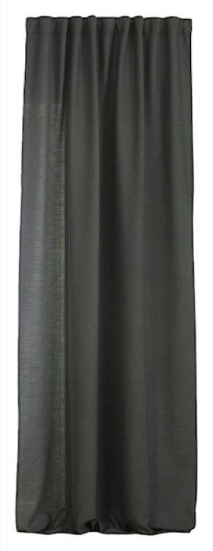 Zasłona na taśmie marszczącej Basic 140x280 cm bazaltowa