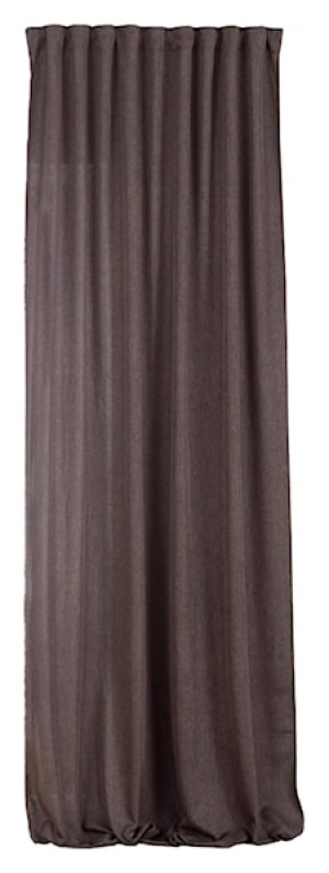 Zasłona na taśmie marszczącej Basic 140x300 cm szarobrązowa