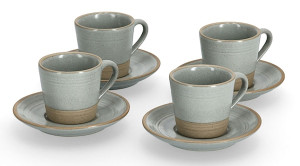 Zestaw 4 filiżanek do espresso Undablo szare