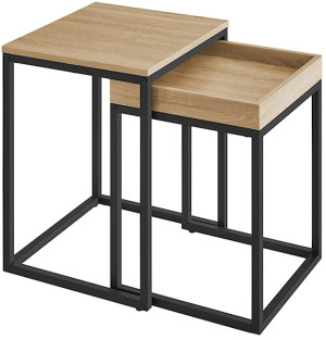 Zestaw dwóch stolików Sonvero prostokątne dąb sonoma Wyprzedaż