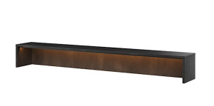 Nadstawka do biurka Teen Flex z oświetleniem pomarańczowym 150 cm Raw steel HOMEBOOK