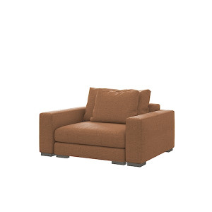 Fotel kubełkowy Mia miedziany w tkaninie łatwoczyszczącej HOMEBOOK