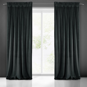 Zasłona Yerodin welwetowa 140x270 cm czarna